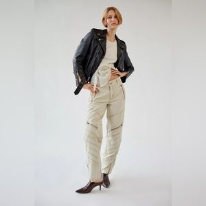 BDG UO Exclusive Low Rise Tapered Rigid Denim Baggy Wide Leg Moto Style Jean 26